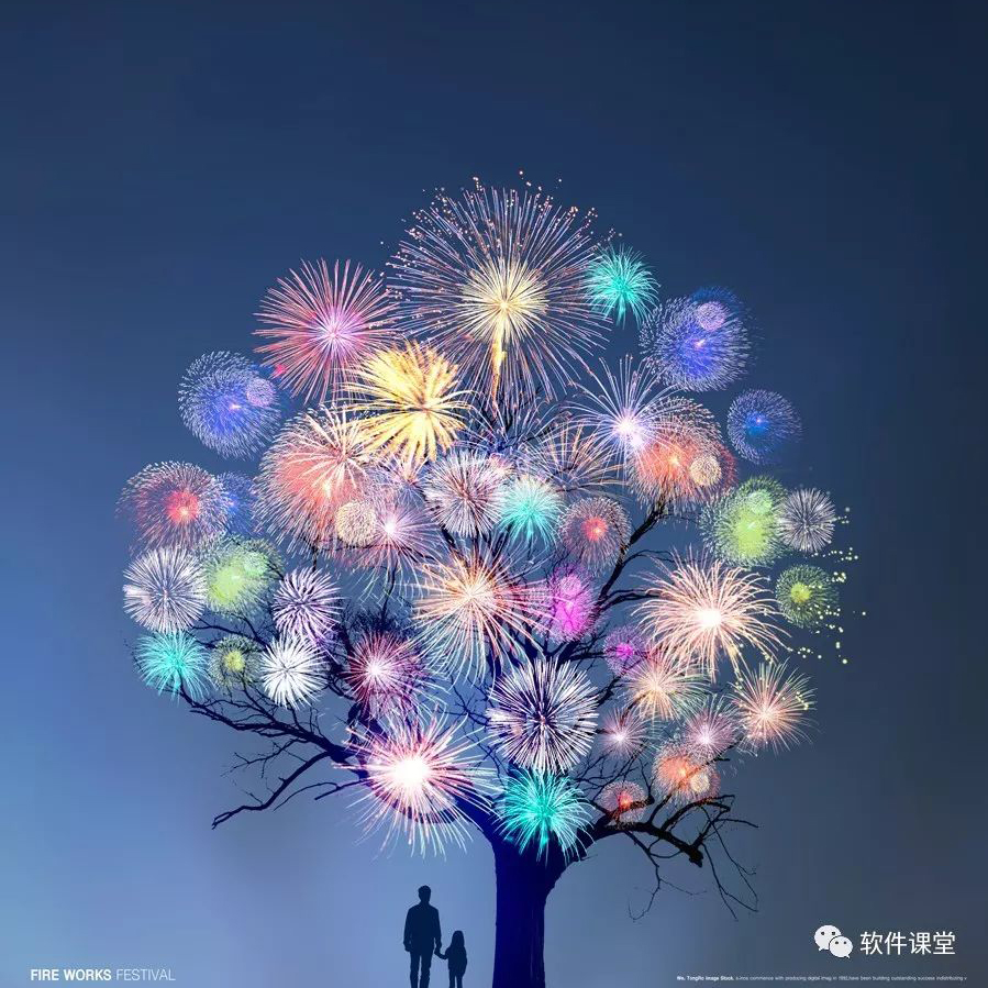 烟花焰火夜景特效海报【 530期】