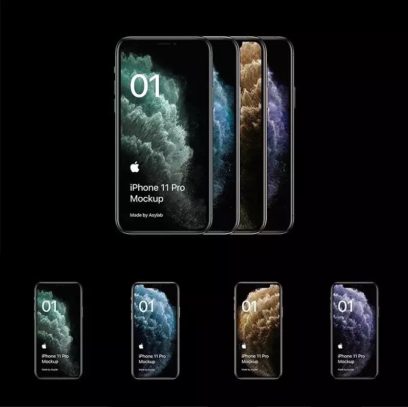 iPhone 11模型样机！PSD+AI源文件！【769期】