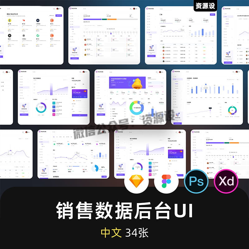 数据UI设计B端后台管理网站网页界面PSD分层源文件素材图模板【2757期】