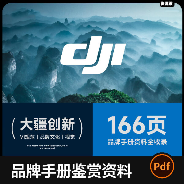 DJI大疆创新品牌档案vi设计规范手册166页 科技行业参考素材资料【3724期】
