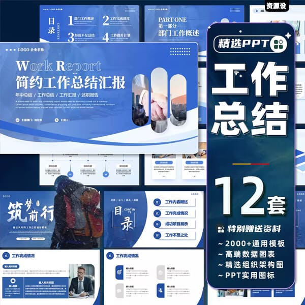 ppt模板高级感简约励志风部门工作汇报企业商务计划年度项目总结【3721期】