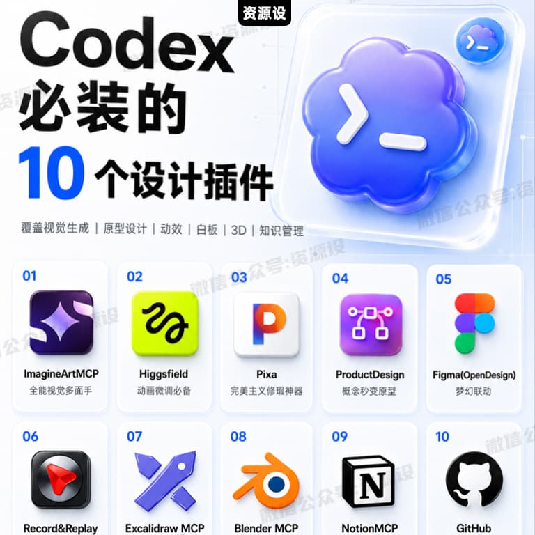 Codex适合设计师的必装10个神级插件Codex插件【3731期】