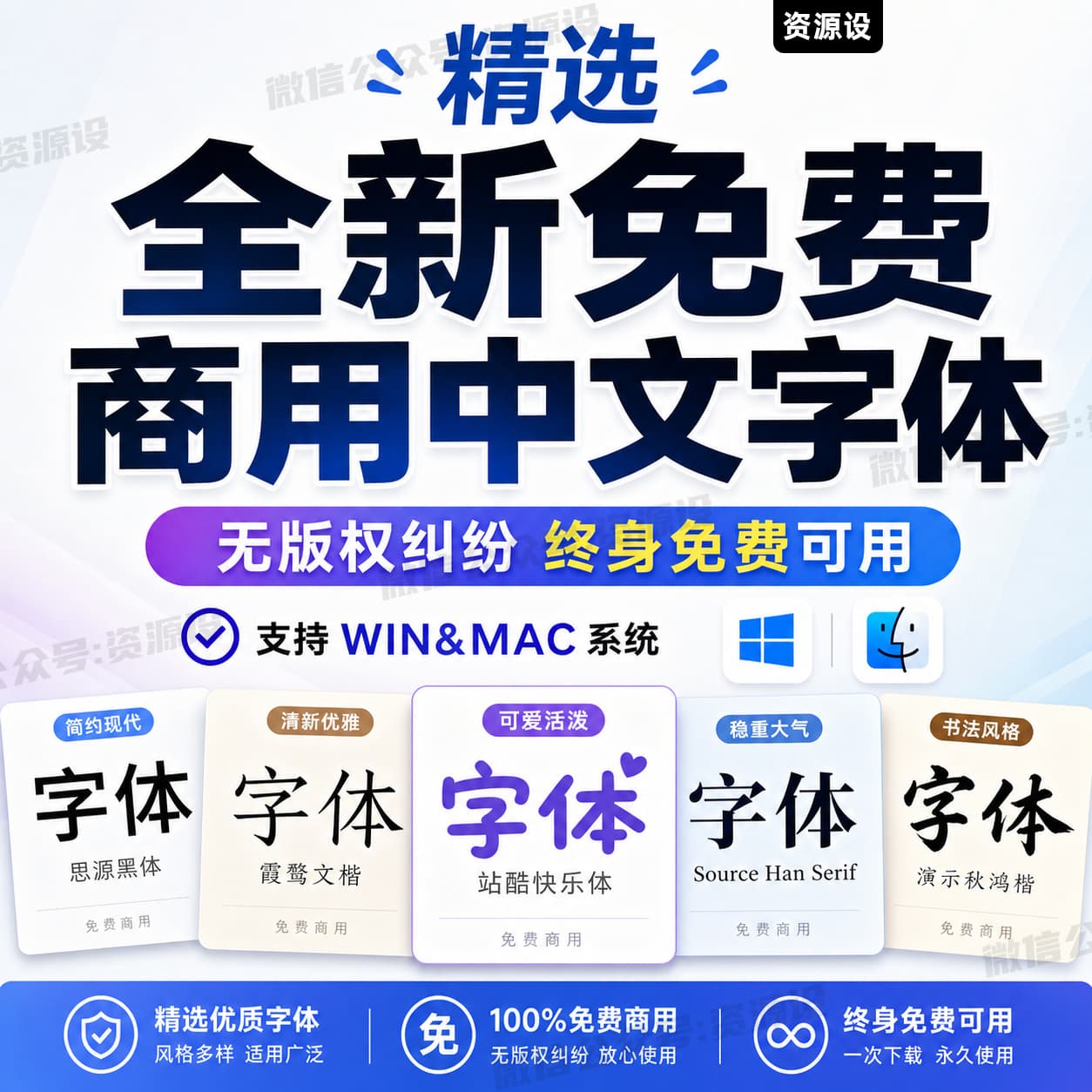 2026超全免费商用字体包ps字体英文中文ppt ai procreate字体支持所有软件win系统mac系统【3754期】