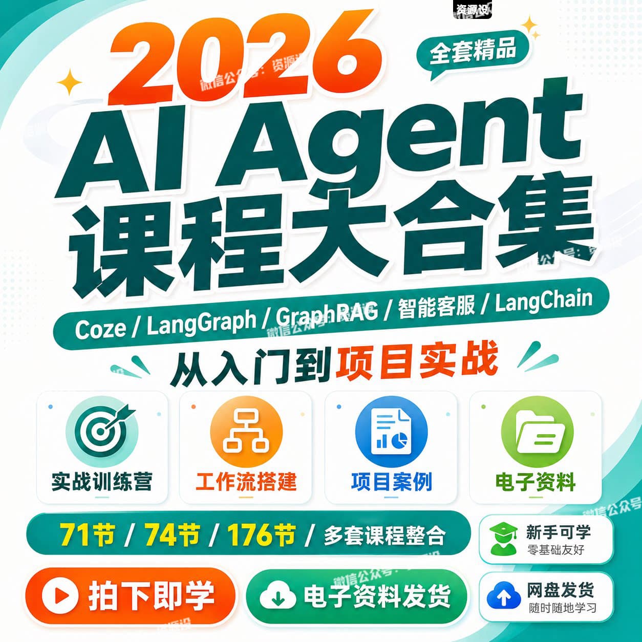 AI Agent课程合集Coze扣子LangGraphGraphRAG智能体开发实战教程【3783期】