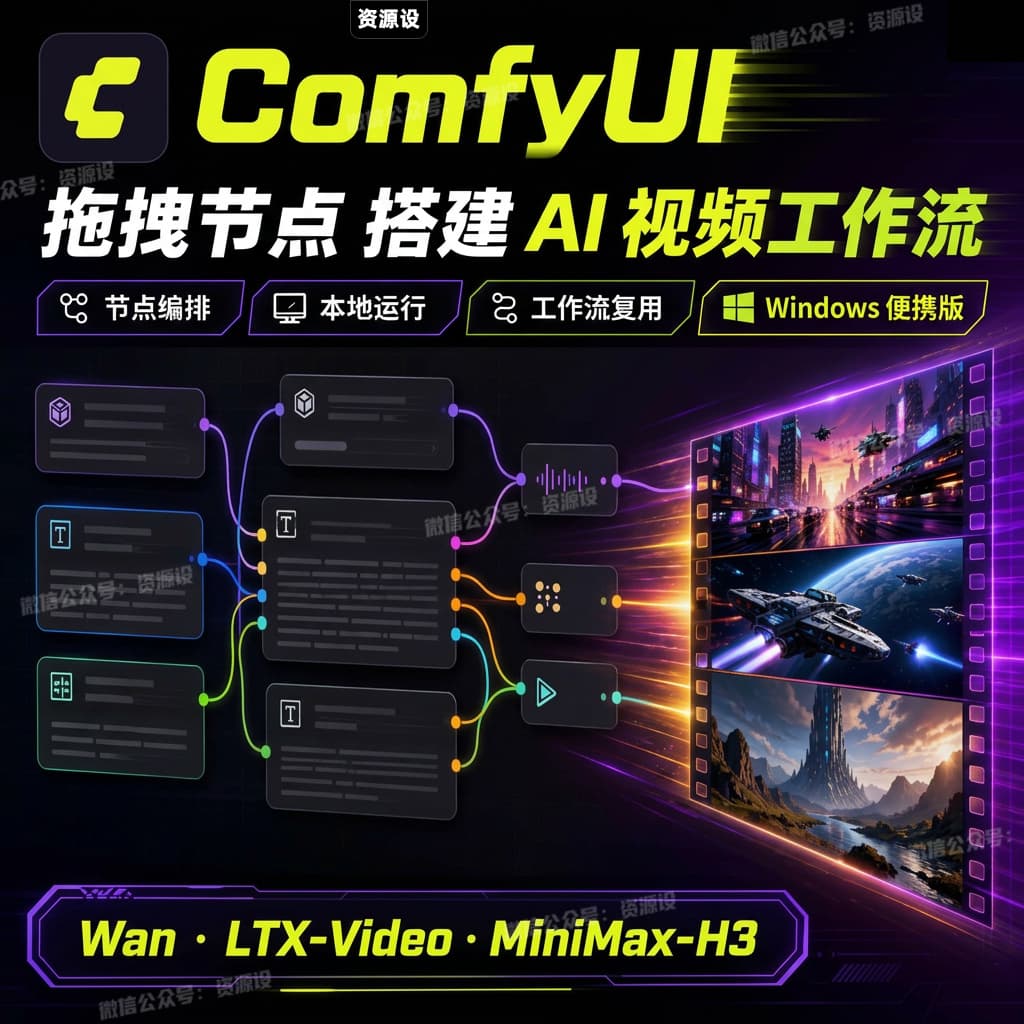 ComfyUI可视化AI视频工作流创作平台本地运行win系统【3807期】